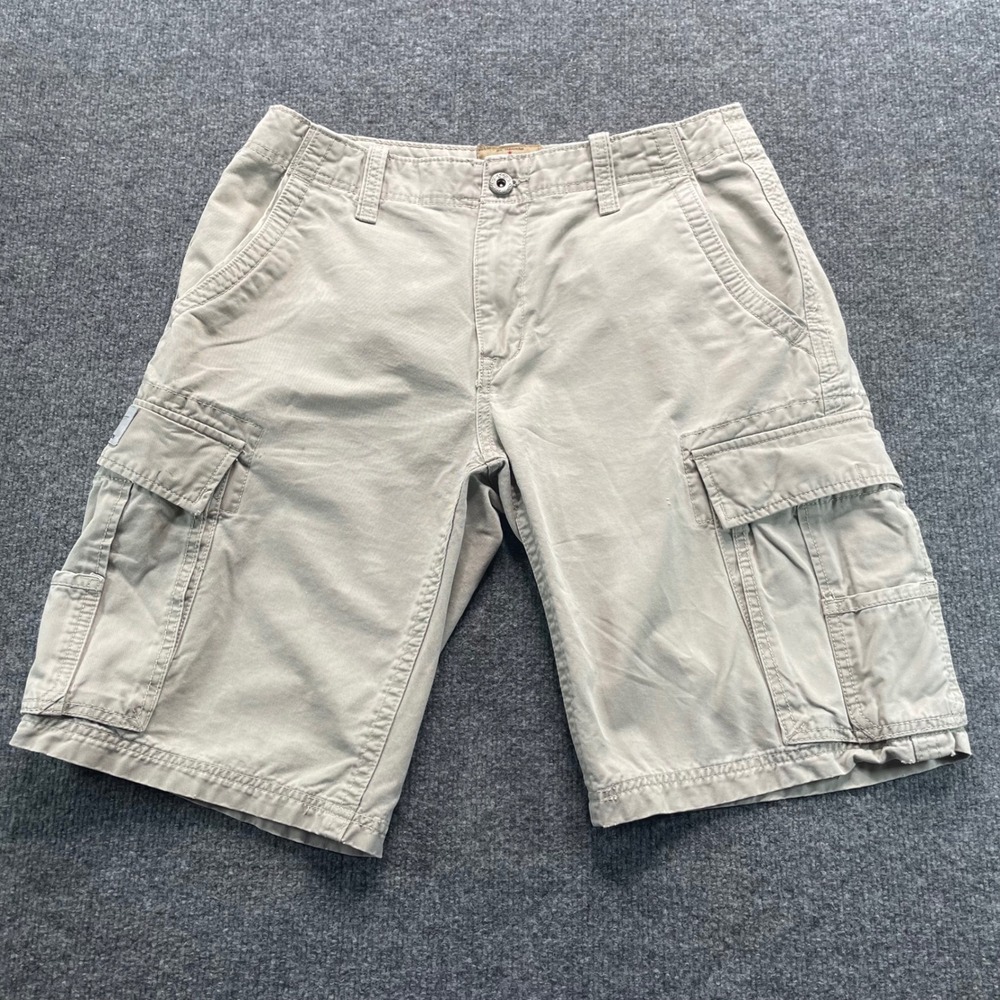 JNCO Cargo Shorts Men's 32 Khaki Tan Skate Utility Multi Pocket
